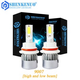 SHENKENUO For Mercury Grand Marquis 1998-2005 2x 9007 8000K Blue LED Headlight Bulb Hi/Low