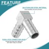 uxcell (3/4") 19mm Hose Barb 90 Degree Pipe Fitting, 304