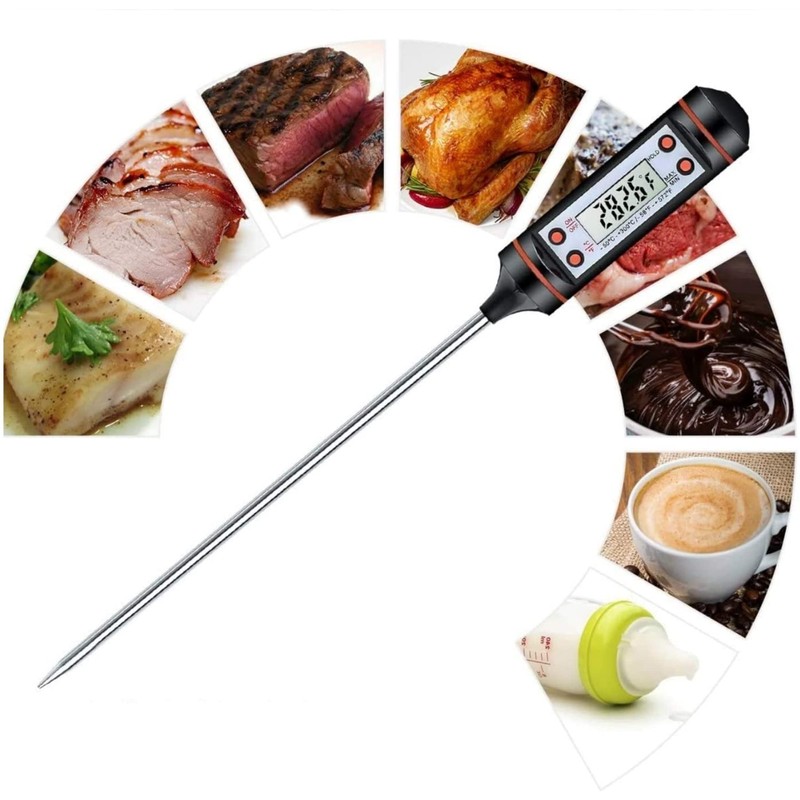 Kitchen Thermometer Meat Thermometer Ultra Slim Instant Read with Button