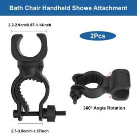 Elderly Bath Chair Handheld Shower Head Holder Attachment for Shower Chair(2Pcs), Shower Head Shower Holder Fit for Bath Seat, Shower Aids Portable Bath Seat Shower Bench Stand