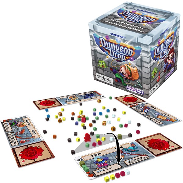 Gamewright Dungeon Drop – The Infinite Dungeon Creation Table top Game