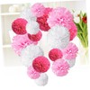Vaguelly Cute Room Decor Pink Honeycomb Paper Flower Ball Set