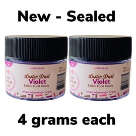 Violet Edible Luster Dust Pack x 2 units 8g in total (4g each) Oh Sweet Art
