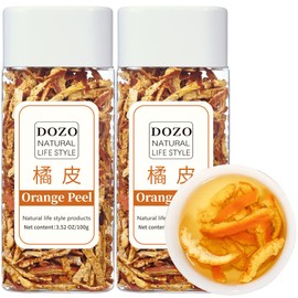 DOZO Dried Orange Peel Dried Tangerine Peel Strip 7.05oz/200g Citrus Sinensis Tangerine Peel Chen Pi Si 100% Natural Pure Herbal Tea Chinese Seasoning Spice Baking＆Tea 陈皮丝 陳皮 干橙皮 橘皮