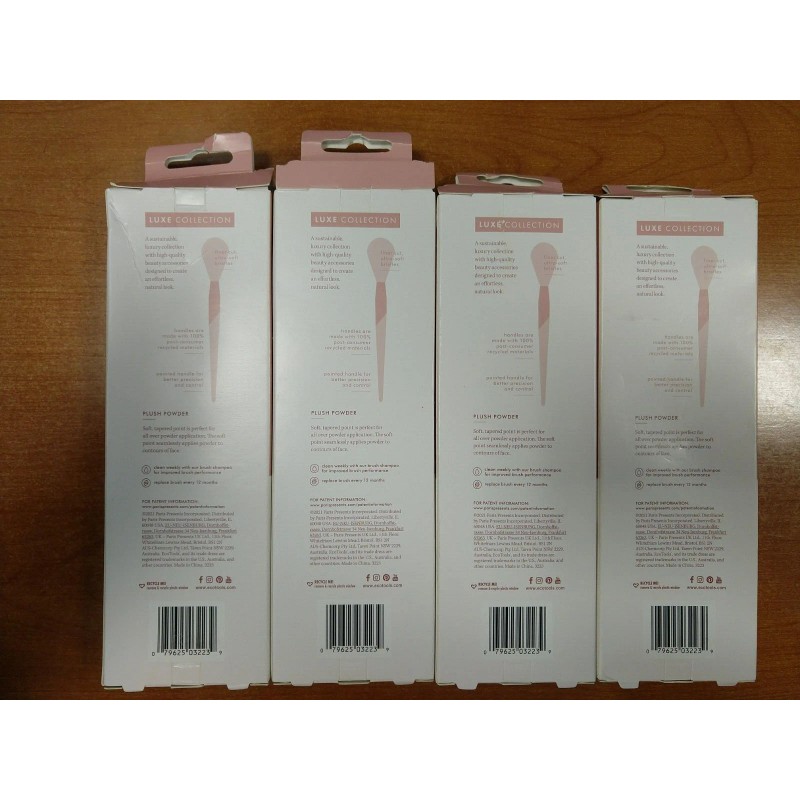 4 Pack: EcoTools Luxe Plush Powder Makeup Face Powder Brush