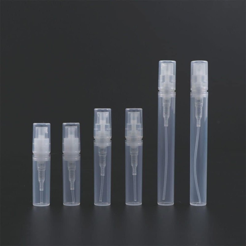 5Pcs White Mini Perfume Bottle,Protable Liquid Container Atomizer Bottles Plastic