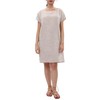 Amazhiyu Womens 100% Linen Summer Casual Crew Neck Midi Dresses