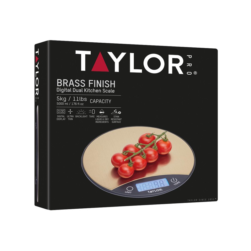 Taylor Pro Digital Kitchen Scale, Compact Food Scale, Highly Accurate