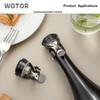 WOTOR Champagne&Wine Bottle Stoppers Stainless Steel with Food Grade Silicone,