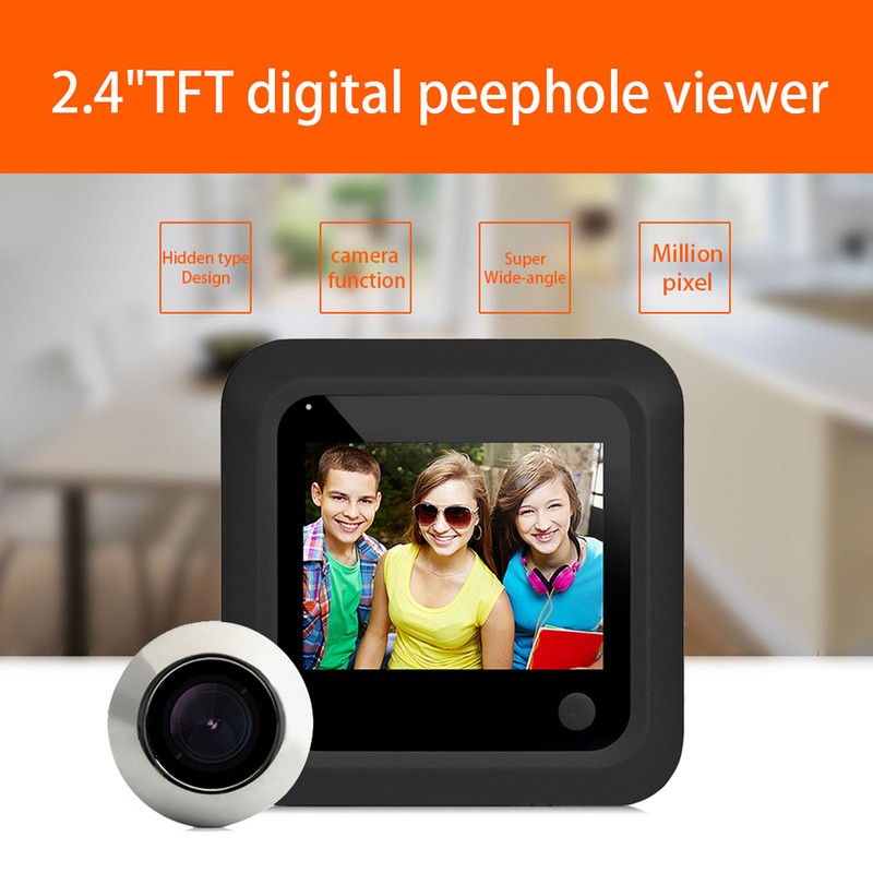 Home Video Doorbell 145 Degree Wide Angle 2.4in Digital LCD