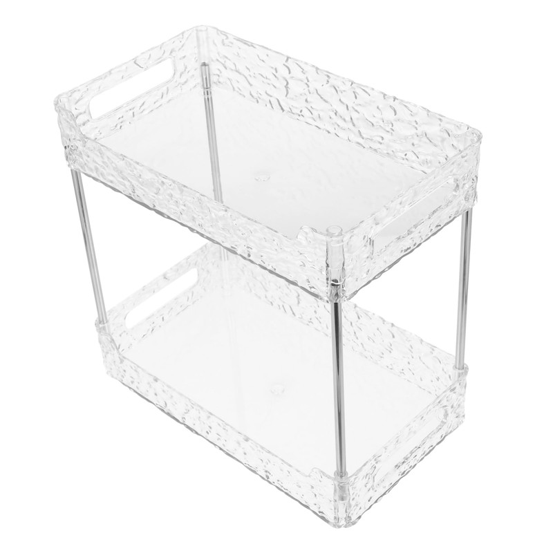 WOONEKY Bathroom Vanity Organizer Countertop 2-Tier Kitchen Spice Rack Countertop