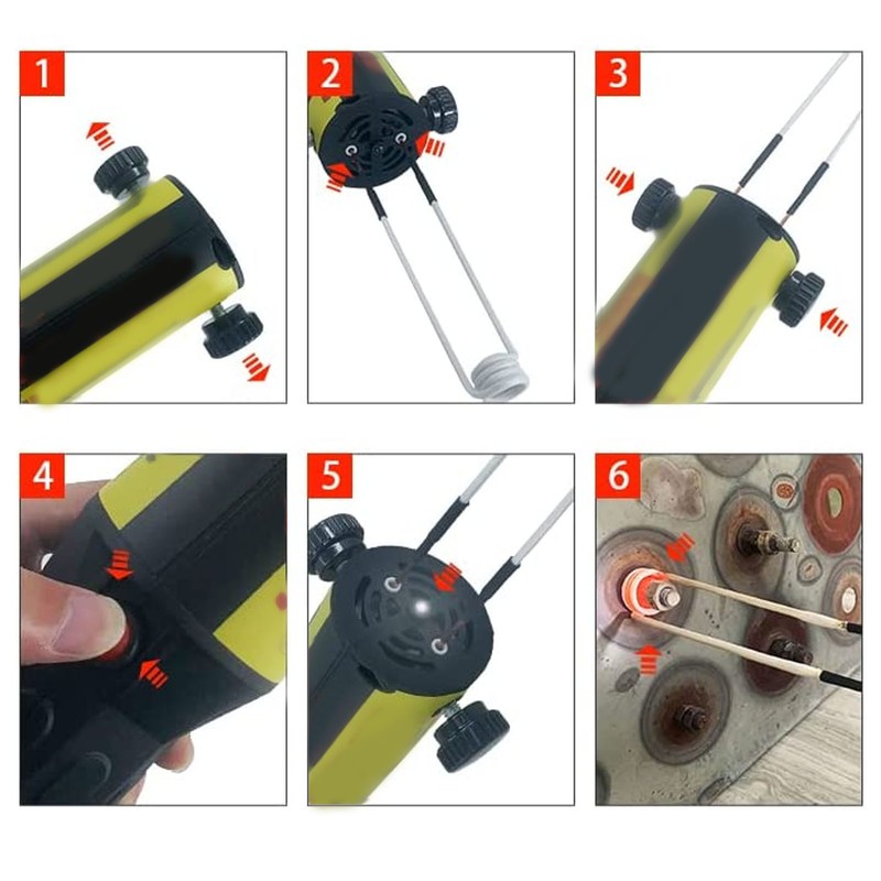 4Pcs Induction Heater Coil Kit 2.5mm Brass Core 20 30