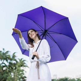 RUMBRELLA Golf Umbrella Windproof UV Umbrellas Large UPF 50+ Auto Open 55IN, Purple