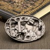 YOQUCOL Revolver Pistol Imitation Turquoise Bull Head Belt Buckle For