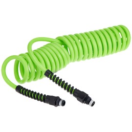 Flexzilla Polyurethane Recoil Air Hose, 1/4 in. x 15 ft., ZillaGreen - LP1415AFZ