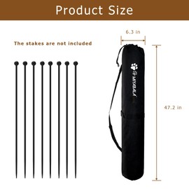 MIYABALA Dog Playpen Stakes Storage Bag, Dog Pen Fence Poles Organizer Bag with Carrying Strap, Suitable for All Dog Pens (40 Inches)…