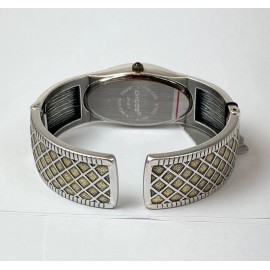 Chico's Women's Antique Plated Two-Tone Bangle Watch CH-917. Mint