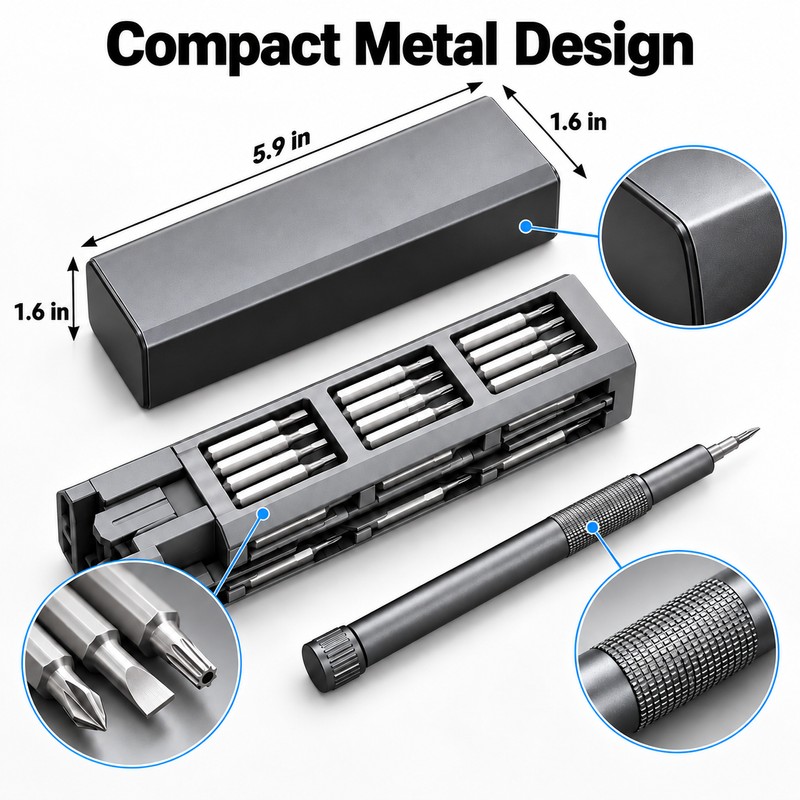 46-in-1 Precision Screwdriver Set – Mini Repair Tool Kit for