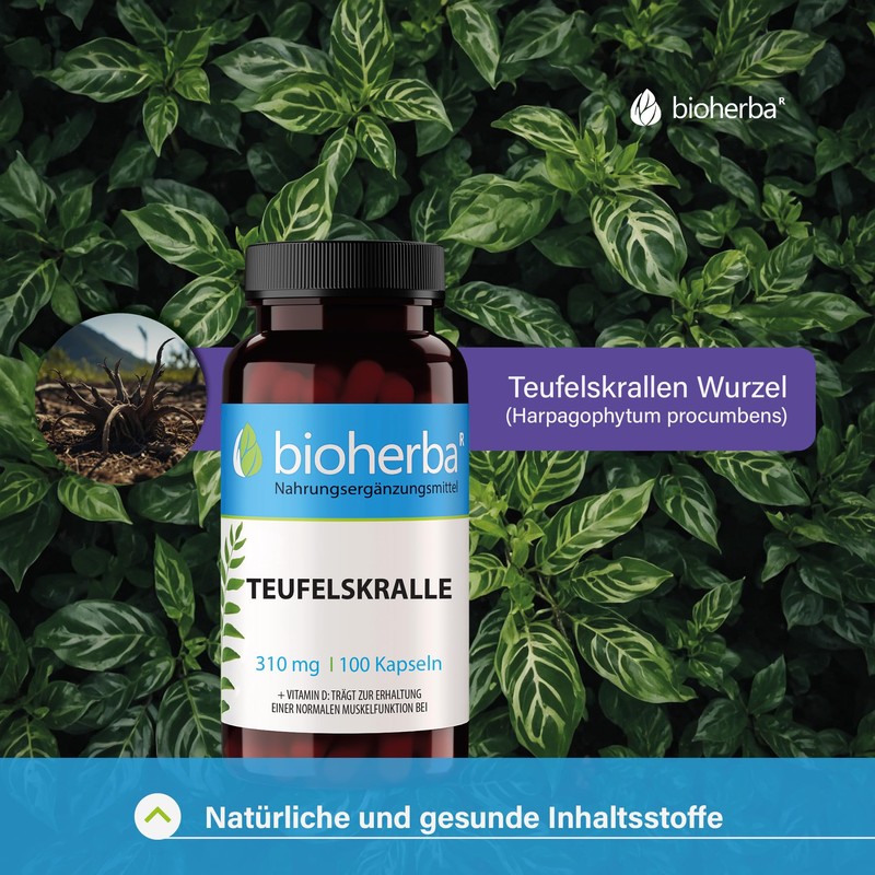 BIOHERBA Devil's Claw - 310 mg Harpagophytum Procumbens Capsules -