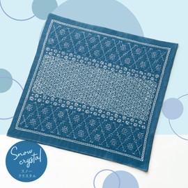 Olympus SK-436 Sashiko Kit, Sashiko Flower Dish Towel Kit, "La bouquetiere" Snow Crystal