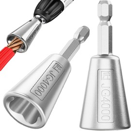 FNMYCO 2 Pcs Wire Twister Tool for Drill,High Strength Metal Wire Twister after Wire Stripping,1/4 Inch Wire Nut Twister for Electrical Power Drill,Electrician Tools