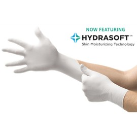 Ansell *100-Gloves* MicroFlex Soft White PF Hydrasoft Nitrile Exam X-Small TQ-601-XS
