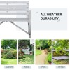 Rustic 2 Person Wagon Wheel Bench Grey Patio Outdoor Furniturecolor: