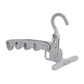 YCPLASTEN Folding Clothes Drying Rack Portable Travel Hanger with 5 Holes Laundry Room Hanging Rack Compact Small Space Saving Hangers for Balcony, Bathroom and Outdoor Camping Travel