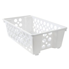 Organize Your Home Short Slide-It Baskets, 2 Pack, Stacking and Sliding Modular Storage, Great Organizing Bins for Pantry, Closet, Bedroom, Office, and all Storage, 14” x 8.9” x 4.5”