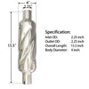 Peastorm Glasspack 2.25 Inch Muffler Exhaust Pipe, Universal Performance Resonator