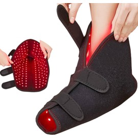 Red Infrared Light Feet Therapy - Portable Near Infrared Therapy Foot Wrap Heat Socks - Cordless LED Shoe Heating Boots for Ankle Heel Joint