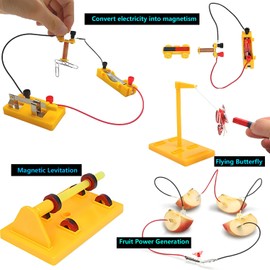Delinx Science Experiments STEM Kit | Electromagnetism & Circuit Learning Set | Physics Lab Kit with Magnets, Solar Power, Magnetic Levitation | Educational Set for 6 7 8 9 10 12 Years Old Kids