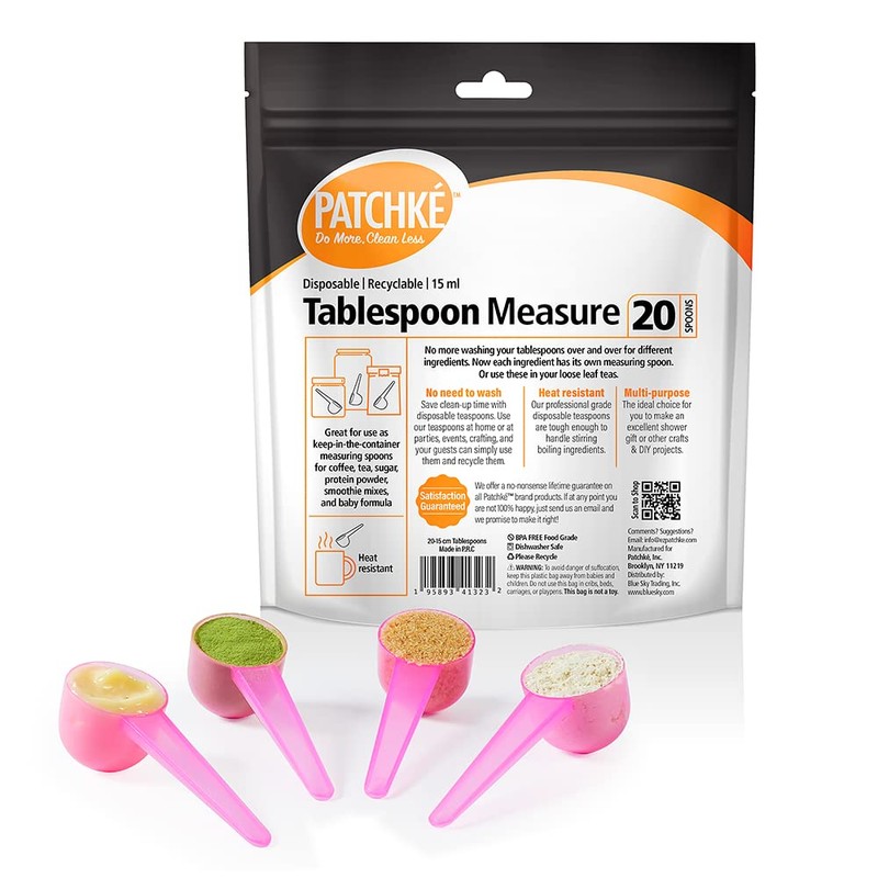 Patchke Disposable Measuring Spoons, Fits in Jar, Good for Formula,