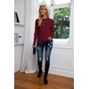 Breampot Women Cable Knit Jumper Casual Basic Long Sleeve Pullover