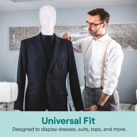 SereneLife 73" Tall Full-Body Male Mannequin With Adjustable Head, Flexible Limbs And Detachable Design, Perfect For Clothing Stores, Boutiques, Exhibitions And More