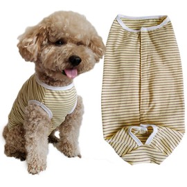 KUVEELA PET Dog Post-Surgical Outfit, Hip Pants, Sanitary Underpants, Protective Clothing, Unisex, Sterilization, For Male Neuter, Contraception, Wound Protection, Skin Disease, Breathable, Small Sized Dog, Medium Sized Dog, Cream, M