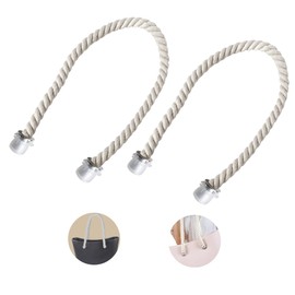 O Bag Long Handles for Canvas Bag - Handbag Accessories Women - Obag Accessories - Light Khaki Classic Rope Handle, White