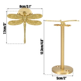 Set of 2 Dragonfly Curtain Holdbacks, Swag Holders for Windows, Antique Brass Curtain Tieback Wall Hook Pull Backs for Drapes Bedroom Office Home Decoration