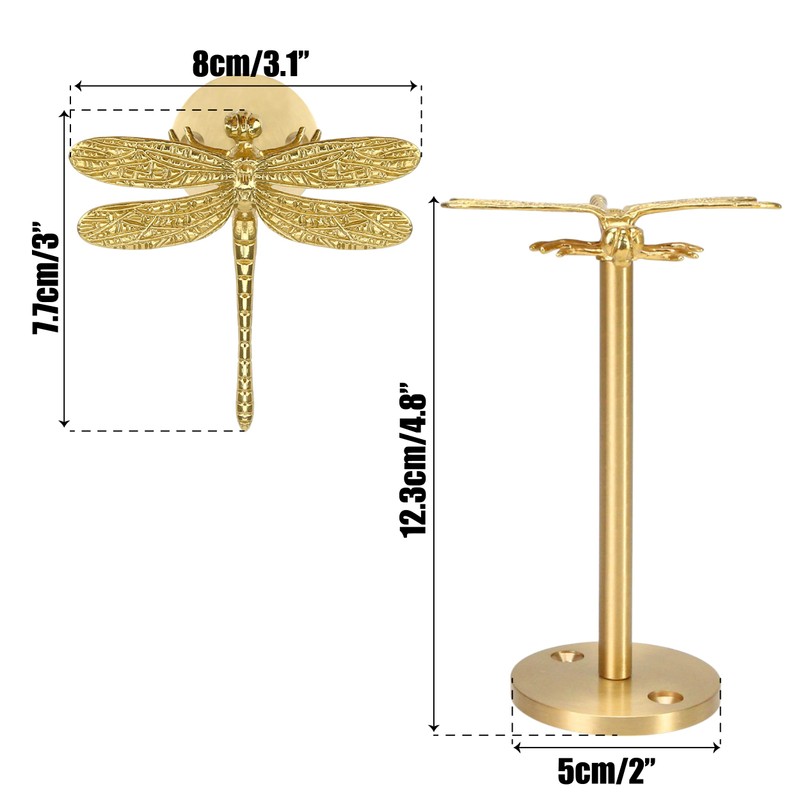 Set of 2 Dragonfly Curtain Holdbacks, Swag Holders for Windows,