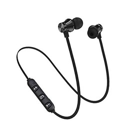 Triamisu Headphones Accessories - Headphone XT11 Sports Wireless Earphones Magnetic Smart Stereo Headphones Waterproof Earphone for All Smart Phone Black