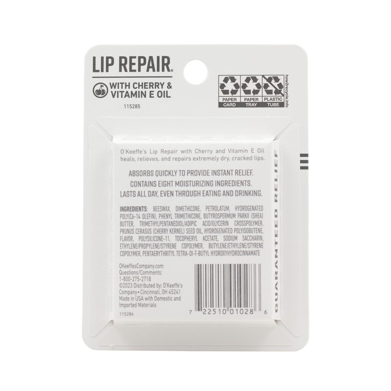 O'Keeffe's Lip Repair Lip Balm with Cherry & Vitamin E