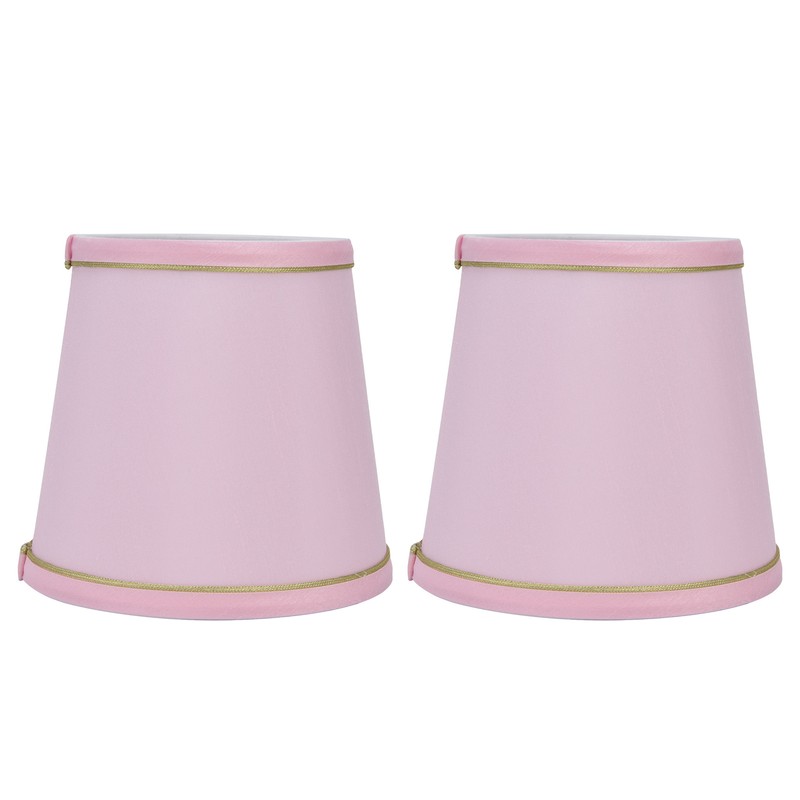2PCS European Style E14 Lamp Shade Pink Lampshade for Chandelier