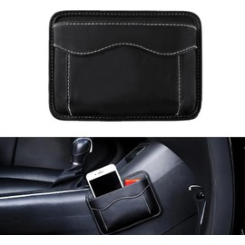 Organizador de bolsillo lateral para asiento de coche, bolsa de almacenamiento de piel sintético multifuncional para teléfono, billetera para tarjetas, relleno de huecos, bolsa universal para
