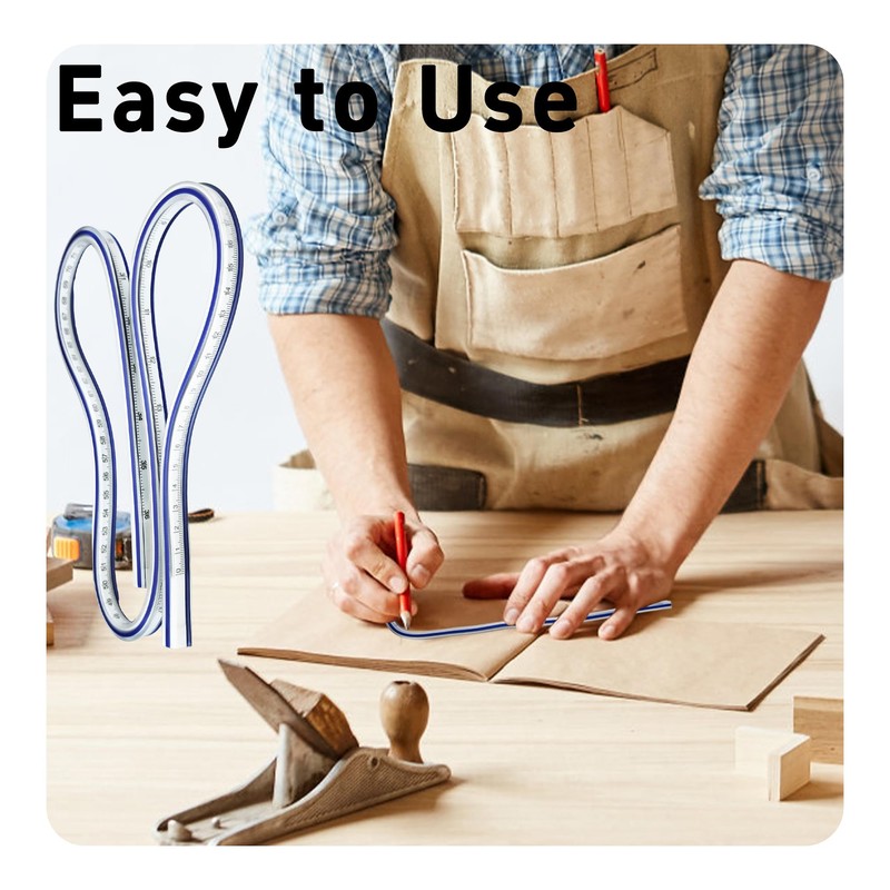 AUXBC 36 Inch Flexible Curve Ruler Graduated Rulers with Inking