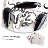 Healeved 8 Sets of Stylish Snake Skull Nail Art Stickers