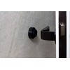 Door Stop Wall-Handle, Self-Adhesive, Stainless Steel, Lacquered, Black Rubber. EVI