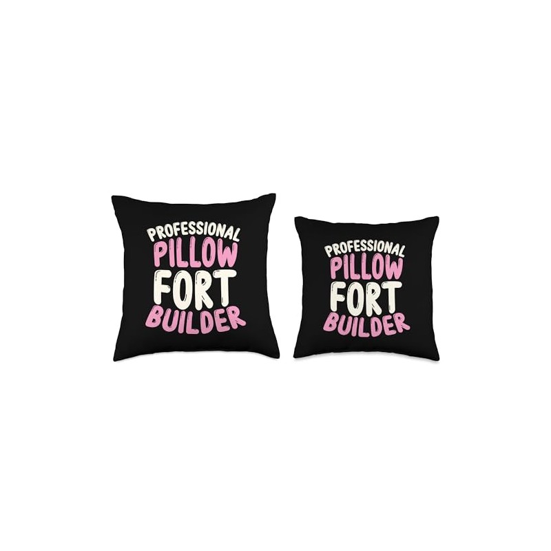 Professional Pillow Fort Builder Cute Back To School Throw Pillow