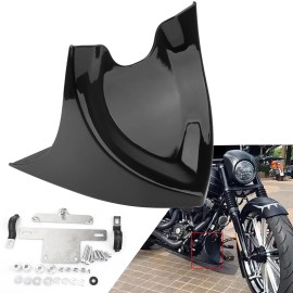 FZHMT Black Lower Chin Fairing Front Spoiler Fit For Harley Fatboy Softail 2004-2017