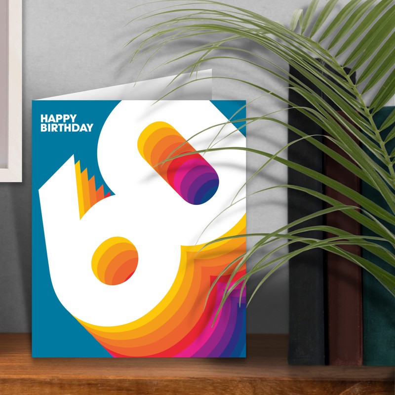 60th Birthday Card, 60th Birthday Greeting Card, Happy 60th Birthday