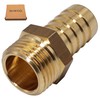 SKIR'CO (1 Piece) Male Thread Barbed Brass Fitting 1/2 Inch